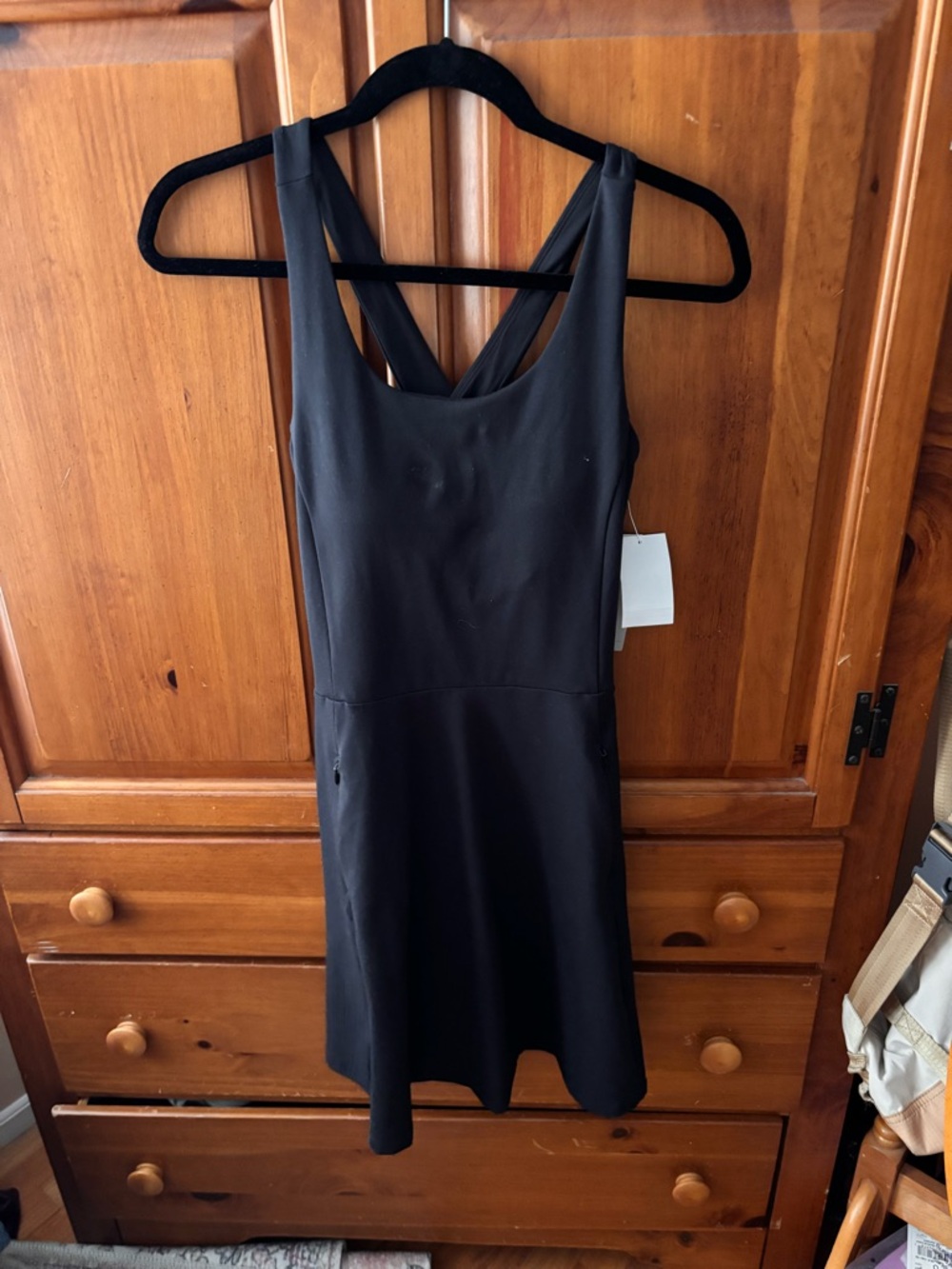 Nordstrom Black Sleeveless Fit-and-Flare Dress